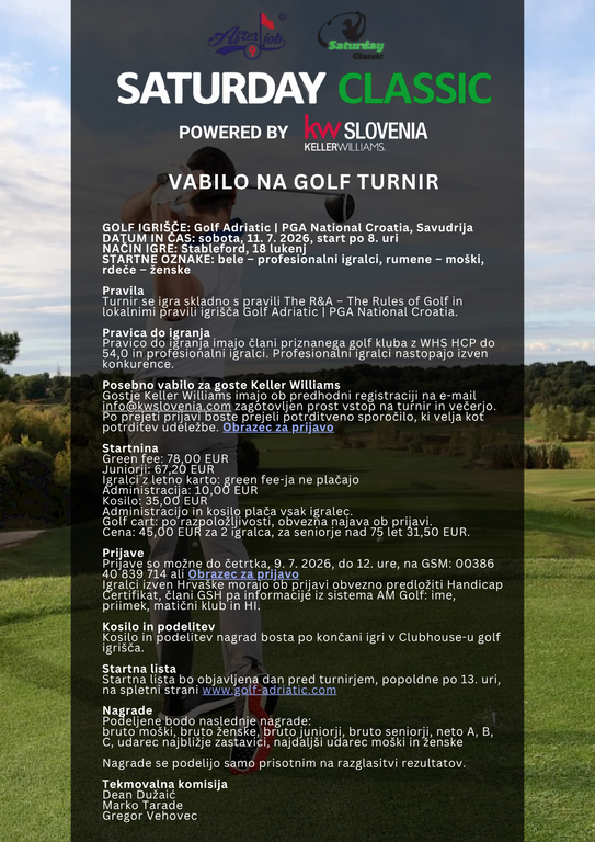 #1 - Saturday Classic  Golf Adriatic | PGA National Croatia, Savudrija