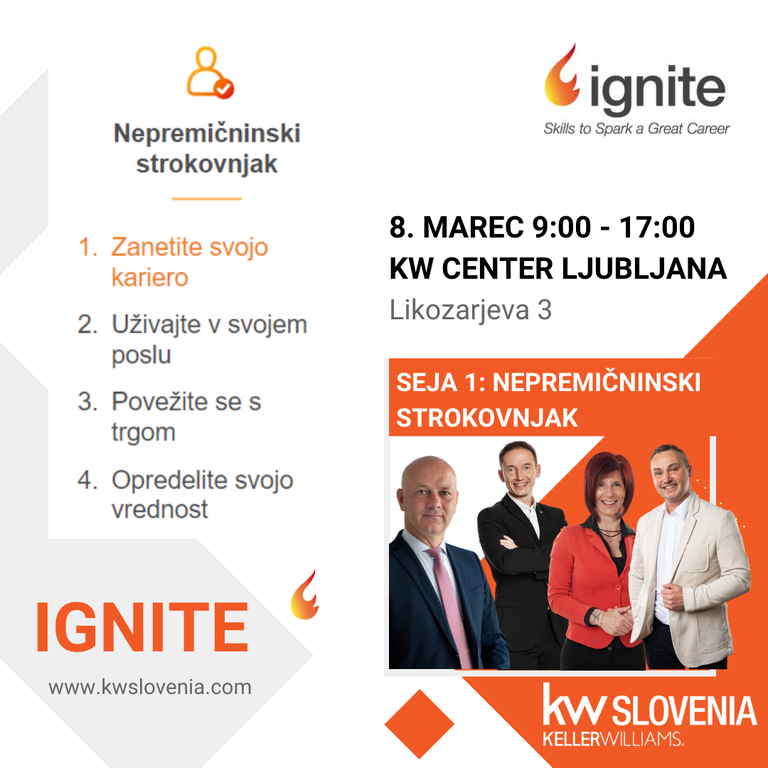 #1 - IGNITE izobraževanje za nepremičninske posrednike z licenco #1 - IGNITE izobraževanje za nepremičninske posrednike z licenco