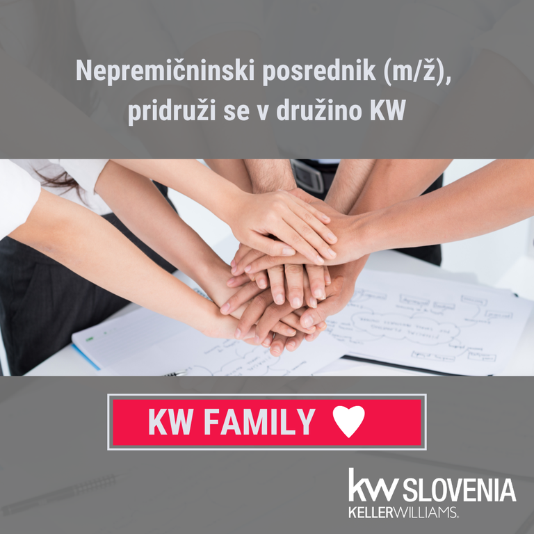 #1 - Nepremičninski posrednik, vabimo te v družino KW #1 - Nepremičninski posrednik, vabimo te v družino KW