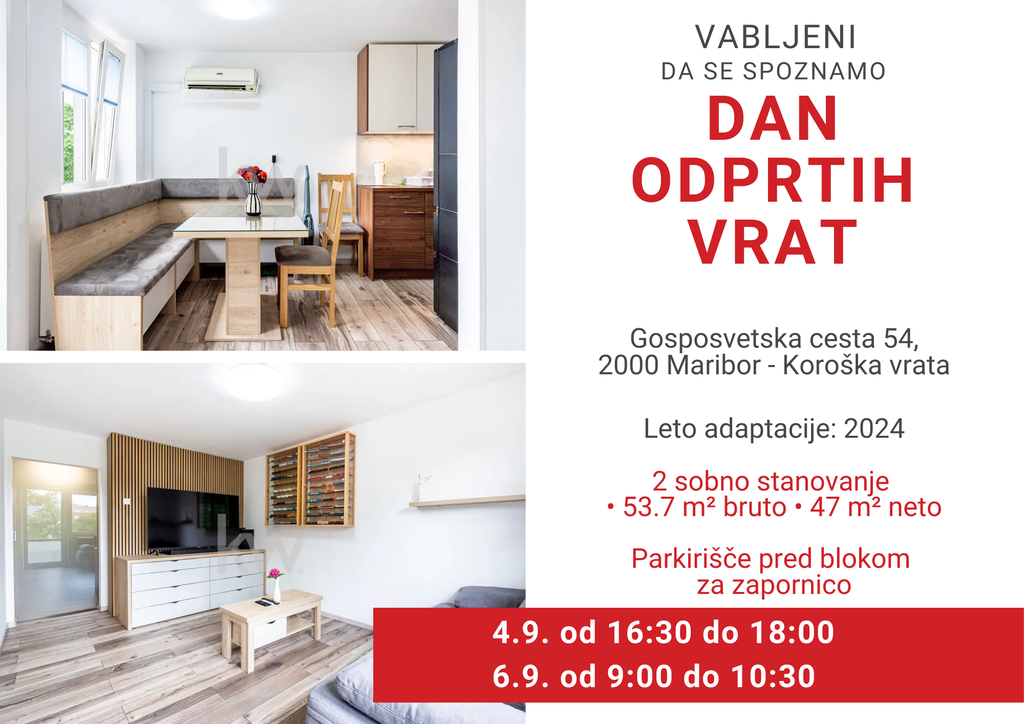 #1 - Dan odprtih vrat: Oglejte si prenovljeno 2-sobno stanovanje v Mariboru | Atrium