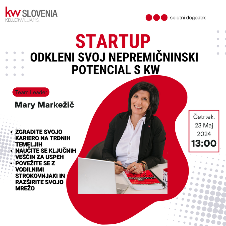 #1 - STARTUP - ODKLENI SVOJ NEPREMIČNINSKI POTENCIAL S KW
