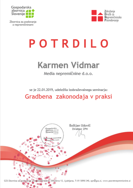 #2 - IZOBRAŽEVALNI SEMINAR: GRADBENA ZAKONODAJA V PRAKSI