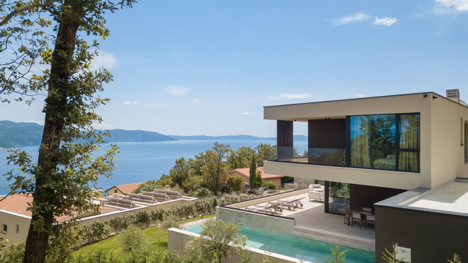 Plomin, Istra - Villa with a beautiful view of the sea and Cres Island